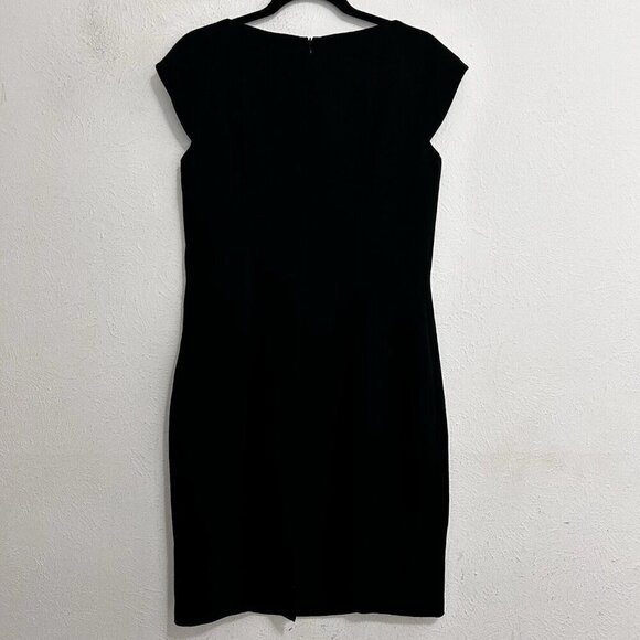 VTG Chetta B by Sherrie Bloom Peter Noviello Black Sheath Cocktail Dress Size 12 - Picture 4 of 12